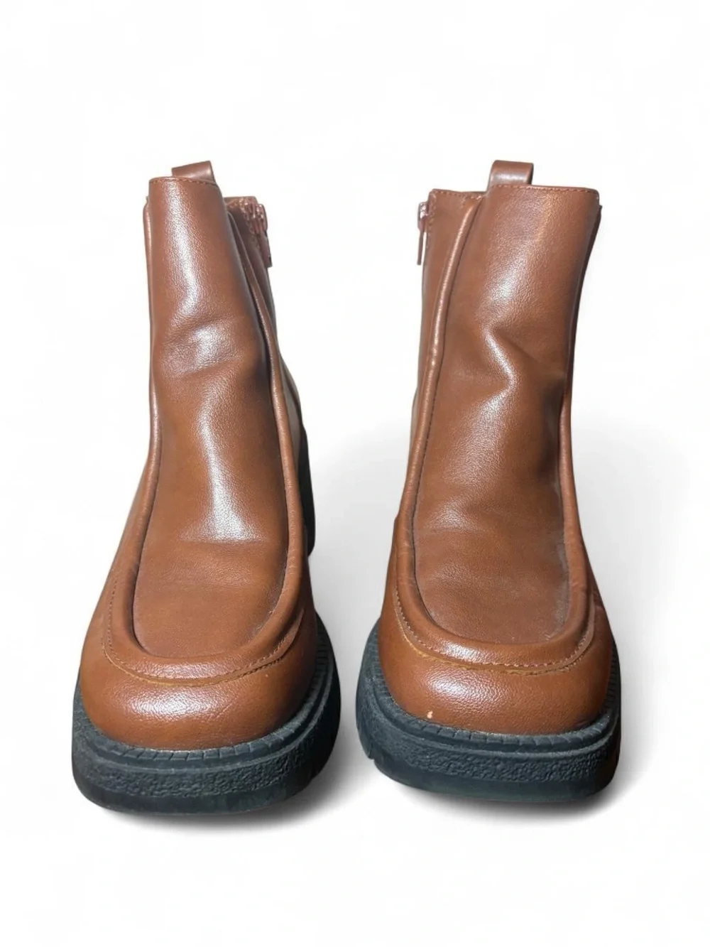 London Underground Women's Brown Platform Ankle Boots